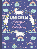 Unicorn Journal and Sketchbook: Journal and Notebook for Girls - Composition Size (7.5"x9.75") With Lined and Blank Pages. Perfect for Jou