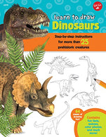 Learn to Draw Dinosaurs: Step-by-step instructions for more than 25 prehistoric creatures-64 pages of drawing fun! Contains fun facts. quizzes. colo