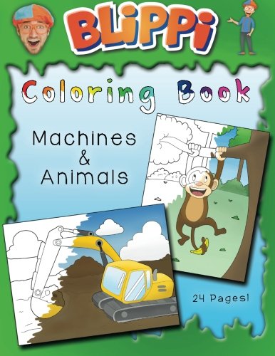 Blippi Coloring Book: Animals & Machines