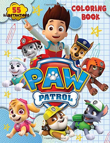 PAW PATROL Coloring Book: 55 Illustrations.